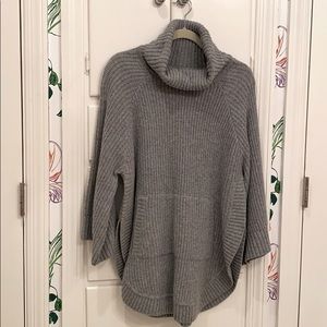 UGG Raelynn Oversized Grey Turtleneck Poncho